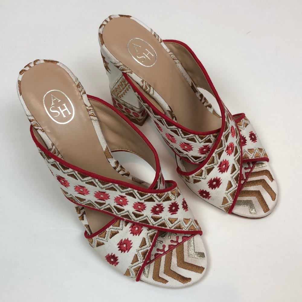ASH ADEL EMBROIDERED SANDALS Heels 8